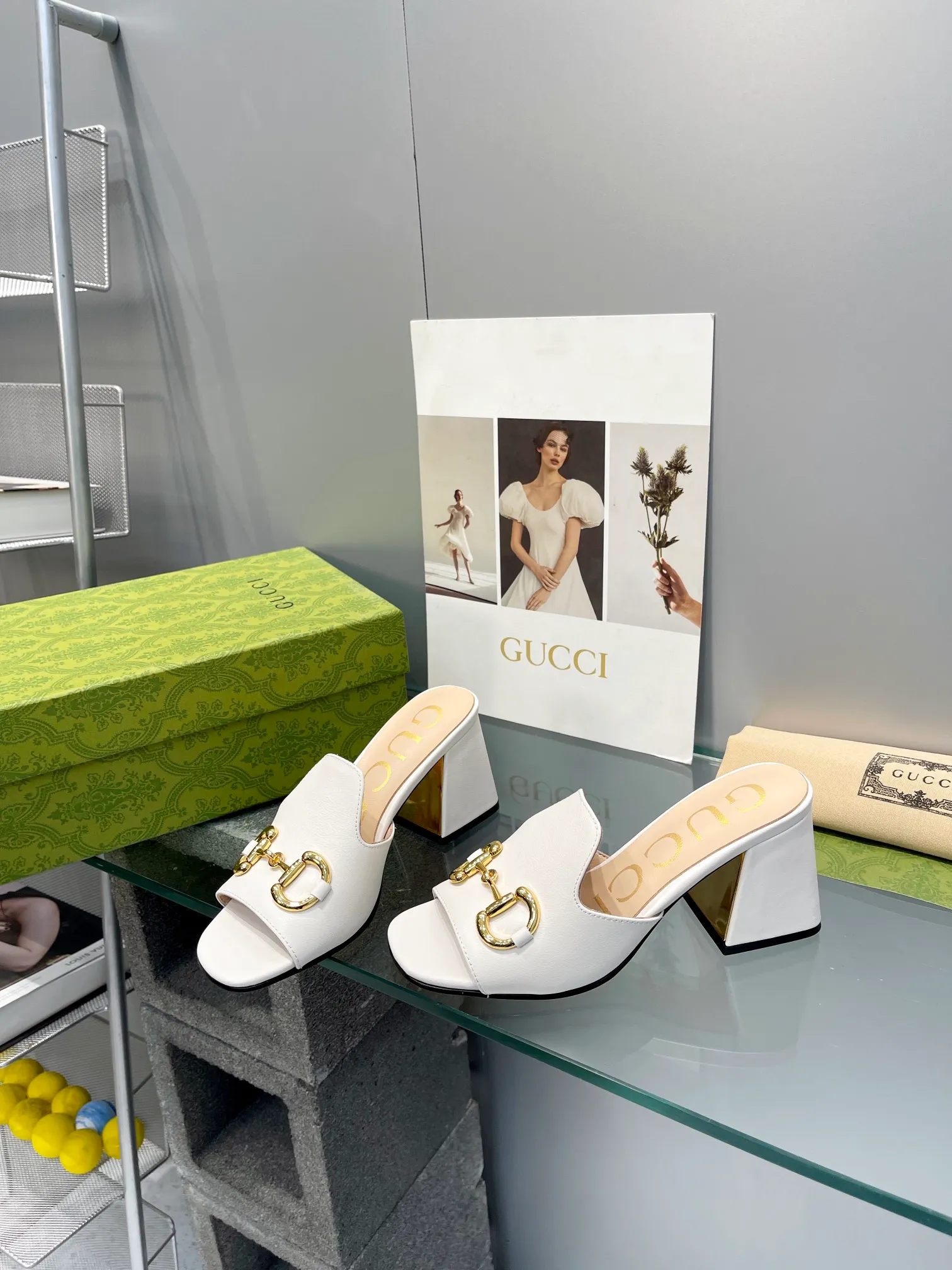 👟👟Ex-factory price 460👟👟 Women's shoes, women's clothing, gucci 2024 early spring horsebit new thick heel retro shoes, Internet celebrity hot sandals, super versatile fashion items. Original 1:1 customized. It is worth mentioning the packaging. This year’s G family’s packaging is really high-end, and the original packaging is presented.  Material: original custom imported oil-waxed ancient soft sheepskin. Lining: high-end customized sheepskin. Italian genuine leather outsole. Heel height: 7.5cm. Heel electroplated gold+covered leather. Size: 34-41 (34, 40, 41 customized)
